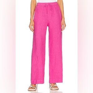 🆕 Velvet by Graham & Spencer ‘Gwyneth’ 100% Linen Pant in Flamingo XS
